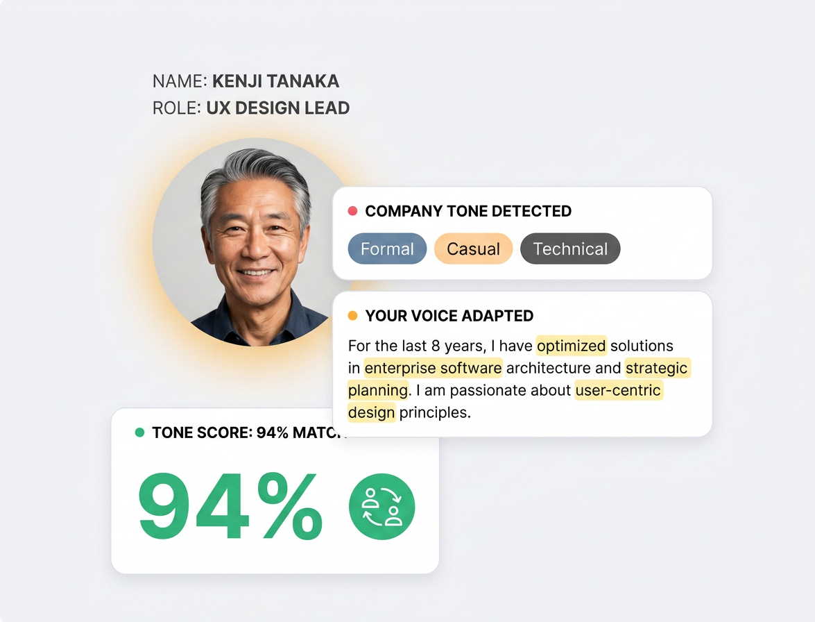 Voice matching interface